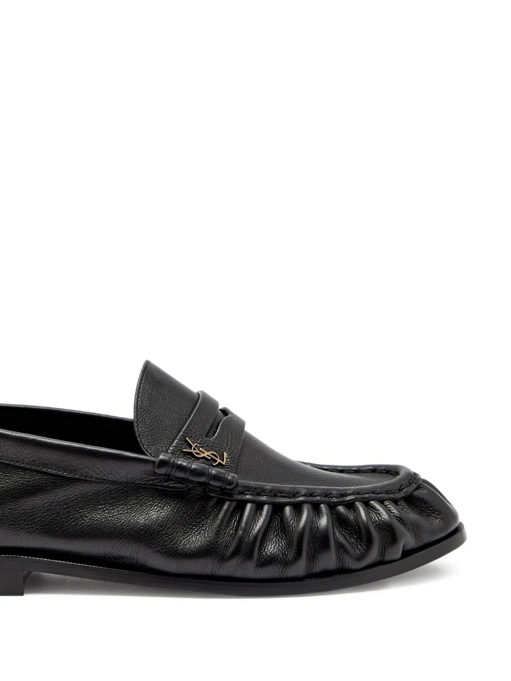 Saint Laurent Leren loafers Zwart