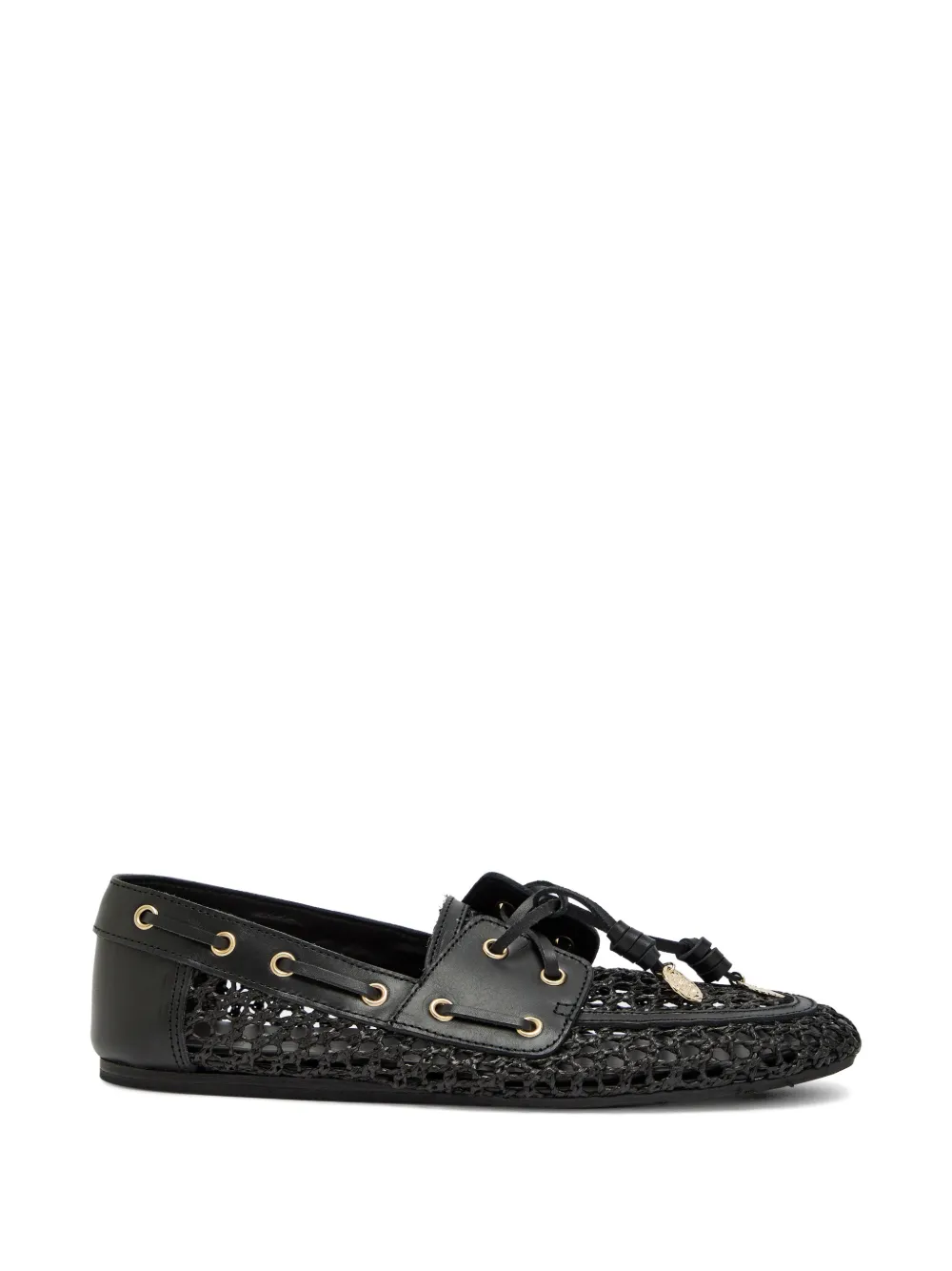 Ancient Greek Sandals Pliaria eyelet boat shoes - Nero