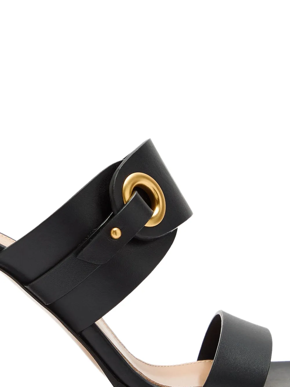 Gianvito Rossi block-heel leather sandals Zwart