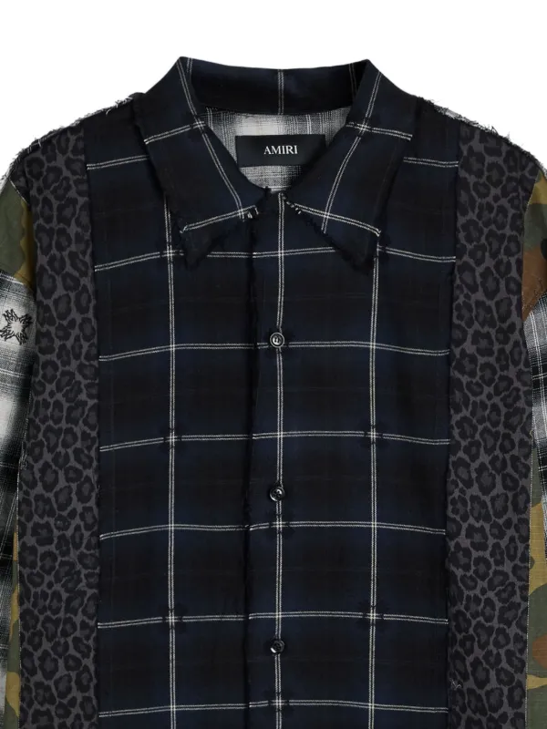 AMIRI チェックシャツ AMIRI チェック シャツ | ブルー | FARFETCH JP