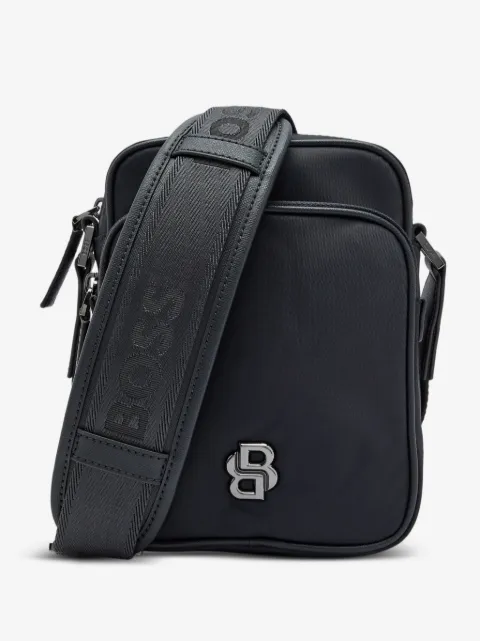 BOSS reporter bag with double B monogram hardware