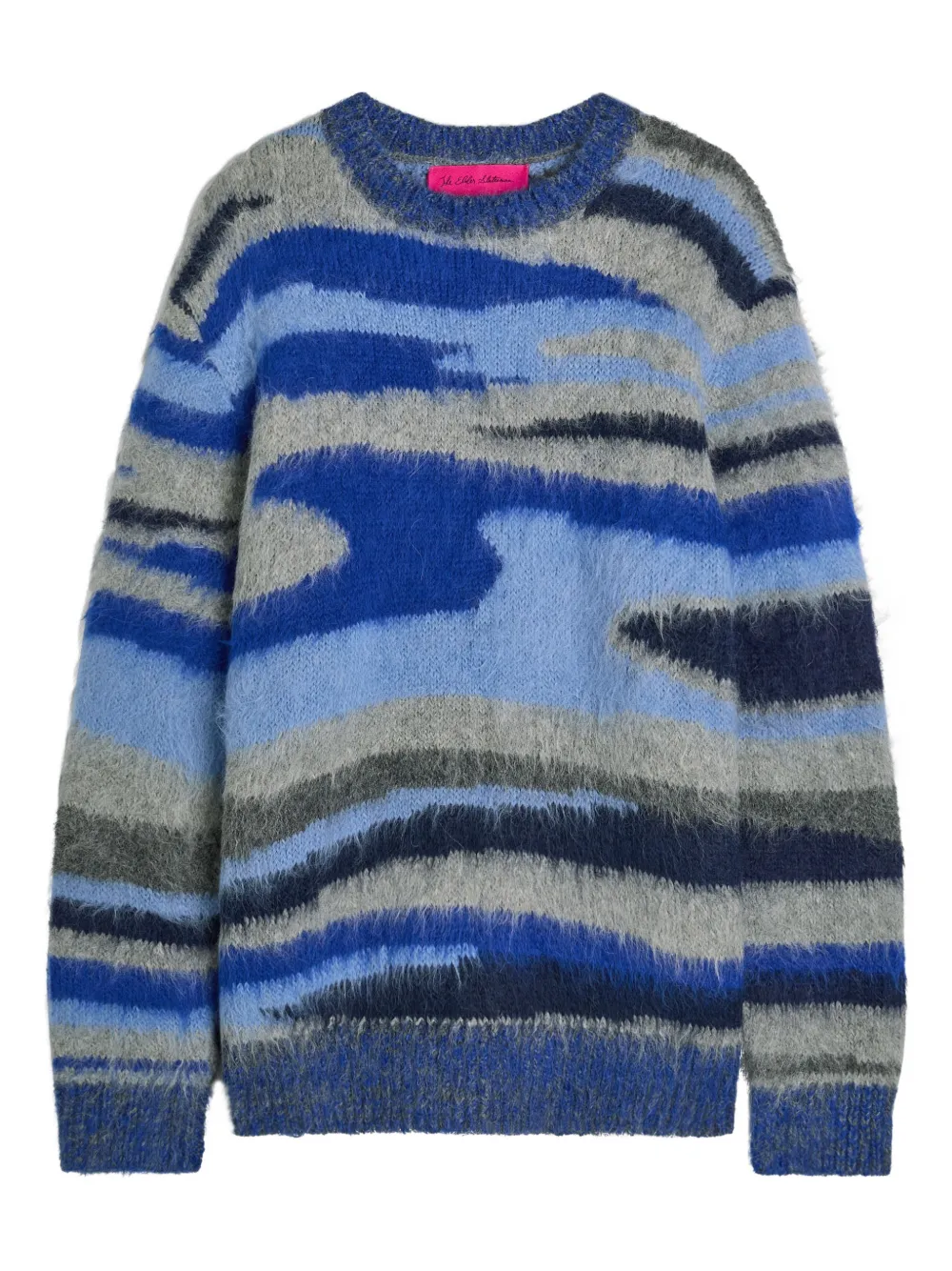 The Elder Statesman Maglione Topo con effetto jacquard - Blu
