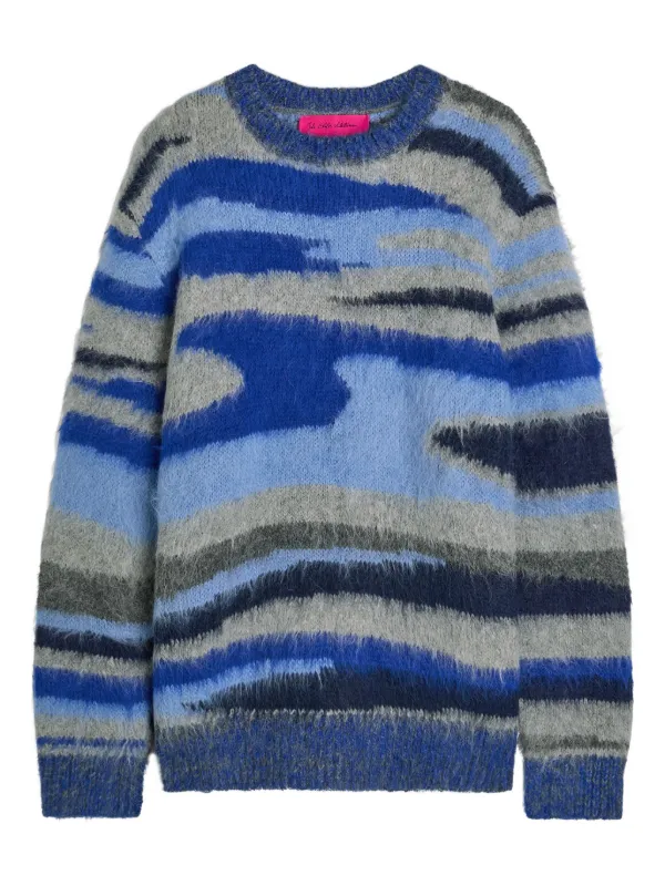 The Elder Statesman Topo ジャカード セーター | ブルー | FARFETCH JP