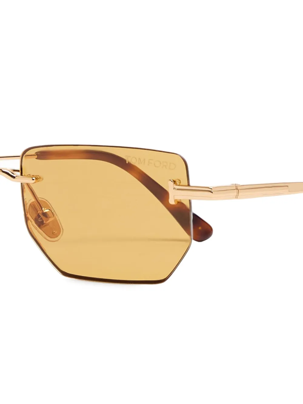 TOM FORD Ethan geometrische zonnebril - Goud