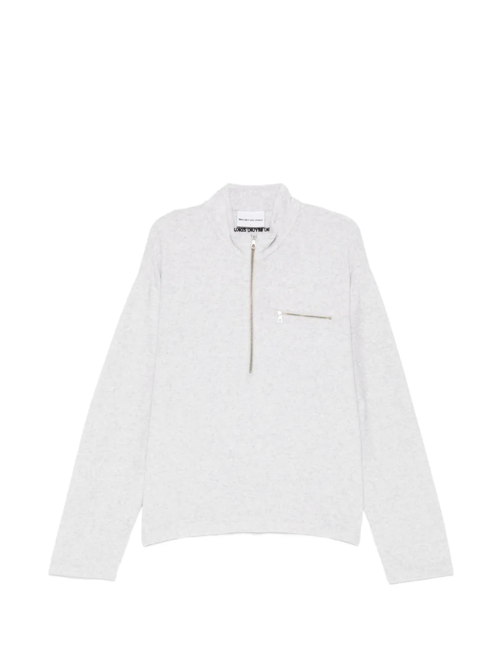 MKI Miyuki Zoku half-zip towelling sweatshirt - Grau