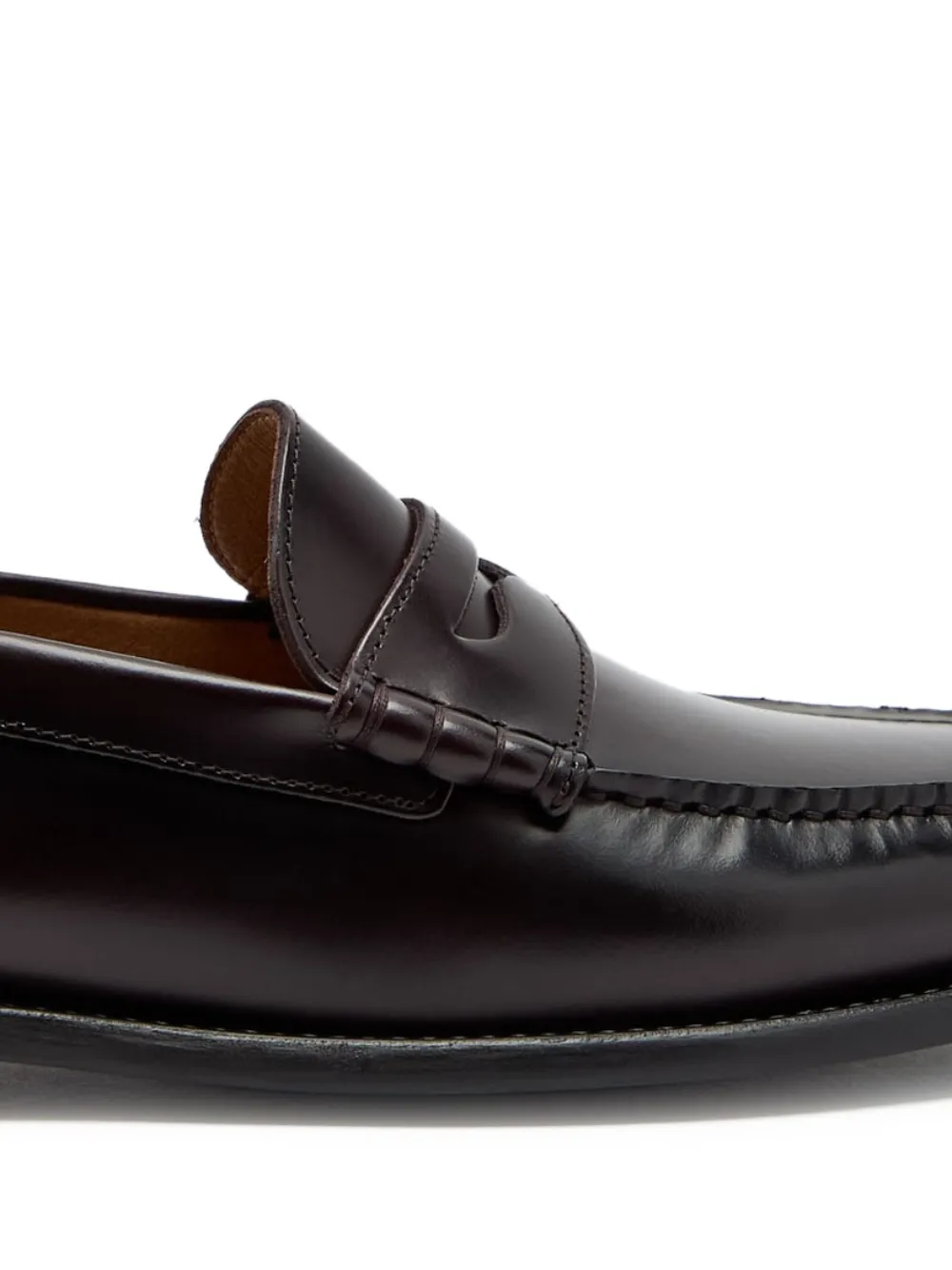 BOSS Loafers met banddetail en logo-reli&euml;f - Rood