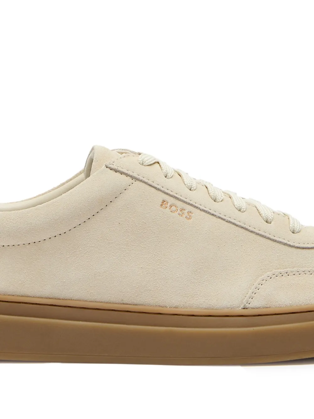 BOSS logo detail sneakers Beige