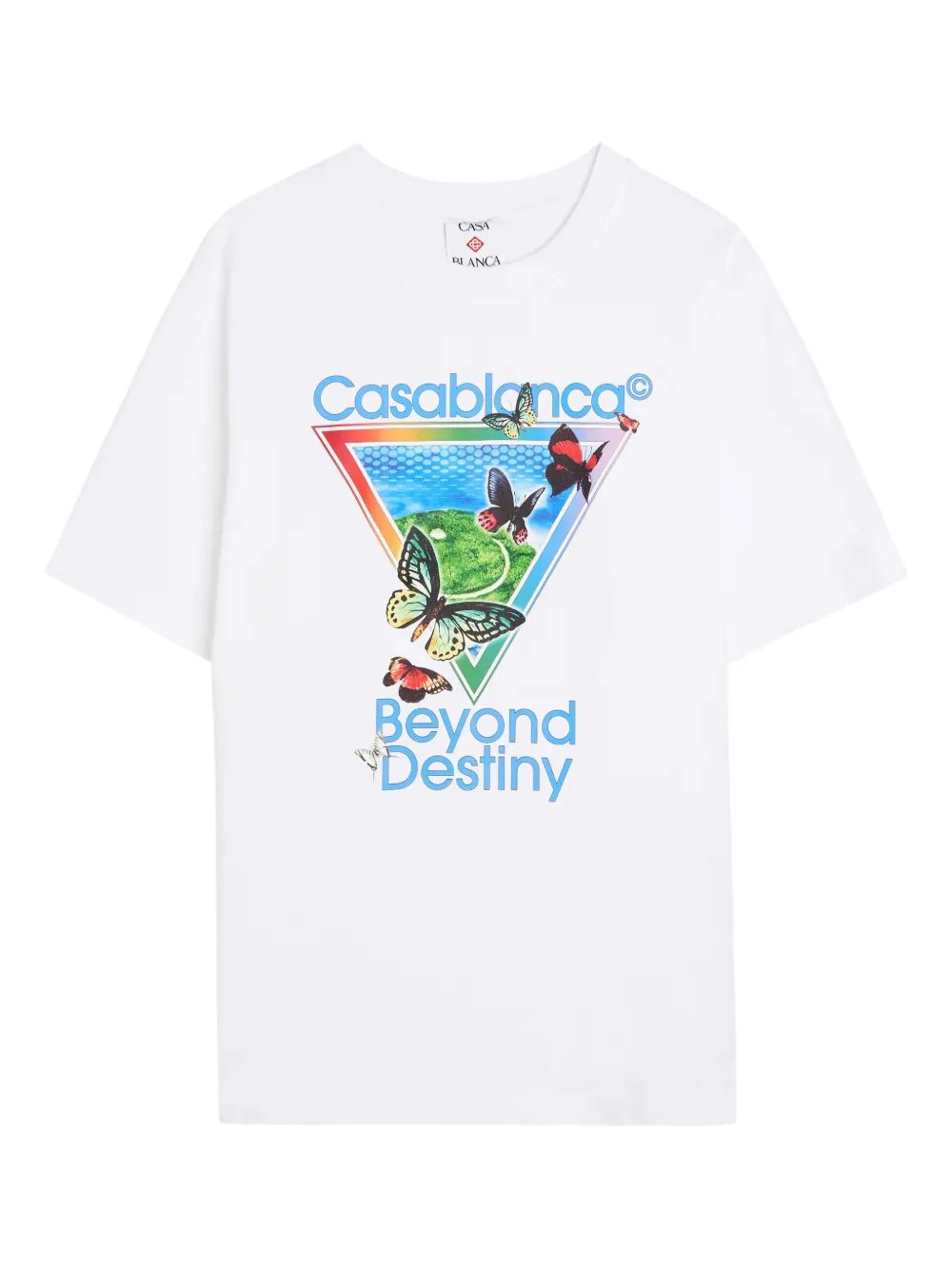 Casablanca T-shirt Tennis Club Icon Beyond Destiny con stampa - Bianco