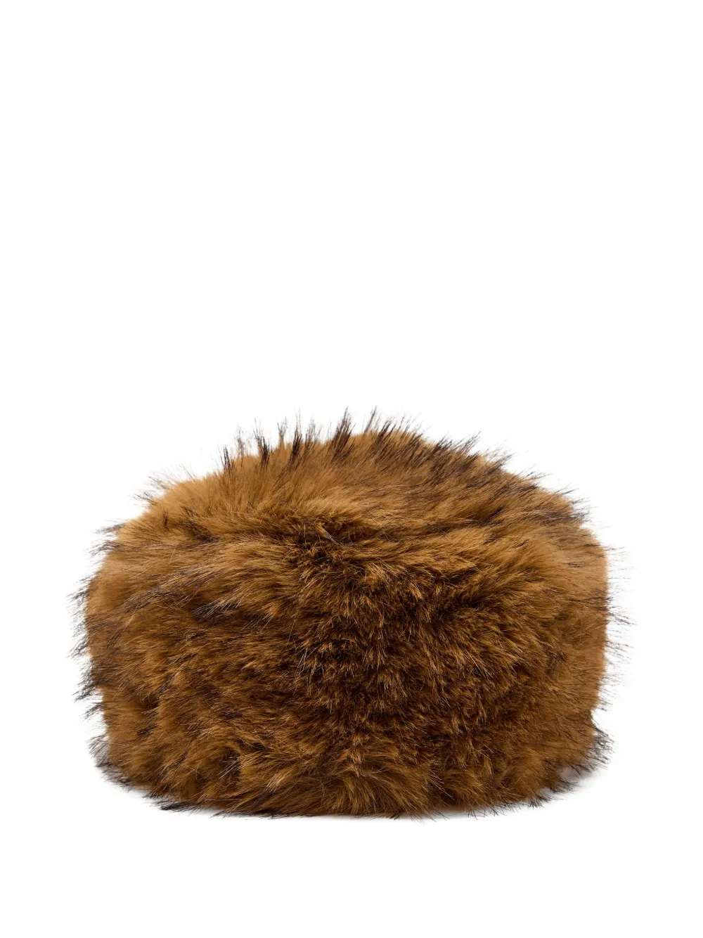 Lack Of Color Babushka Faux Fur Hat In Brown
