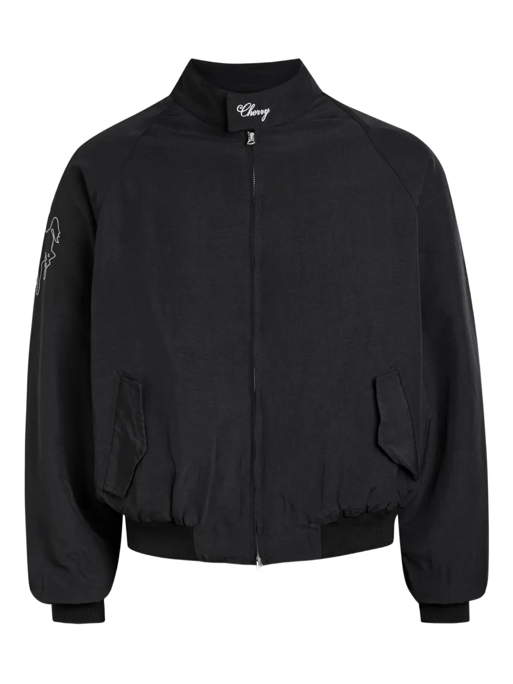 Cherry LA Bomber con ricamo - Nero