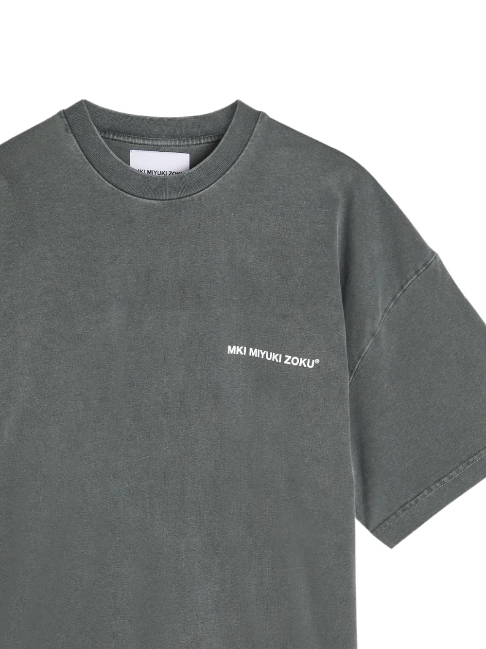 MKI Miyuki Zoku T-shirt met geborduurd logo - Grijs
