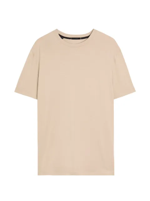 On  round-neck t-shirt