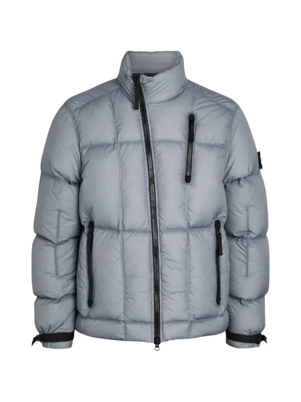 Stone  キルティングダウンジャケット Stone Island キルティング ジャケット | グレー | FARFETCH JP