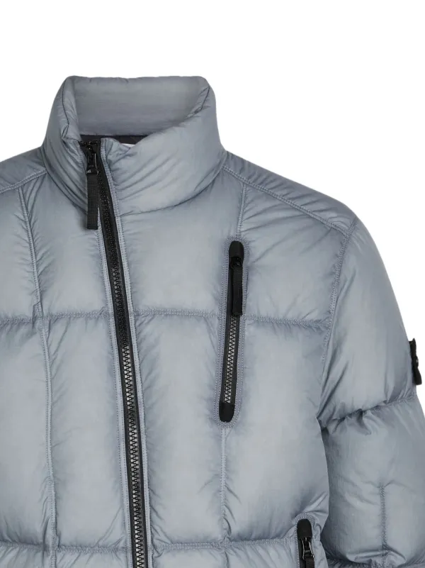 STONE  キルティングダウンジャケット グレー Stone Island キルティング ジャケット | グレー | FARFETCH JP