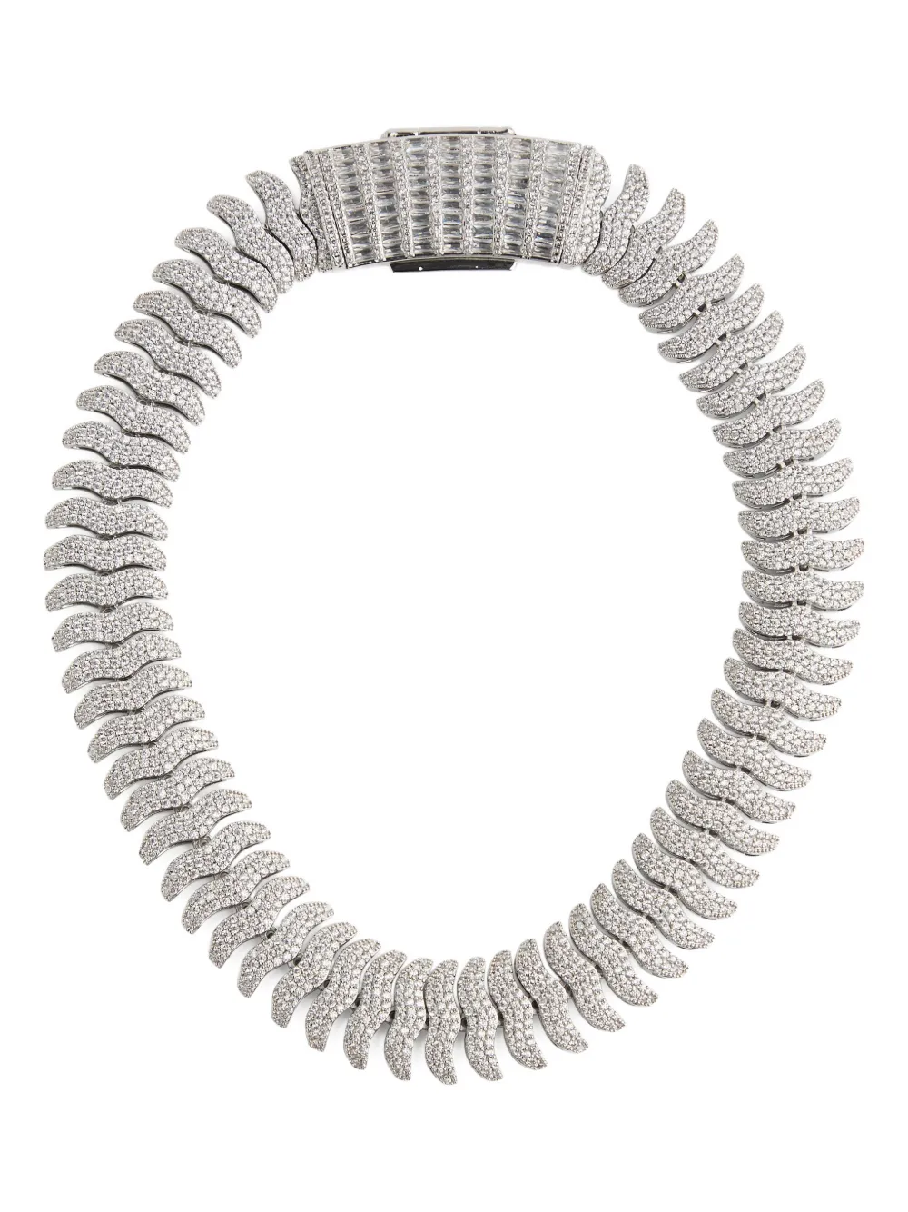 Anisa Sojka x Juliet Angus crystal-embellished necklace - Silber