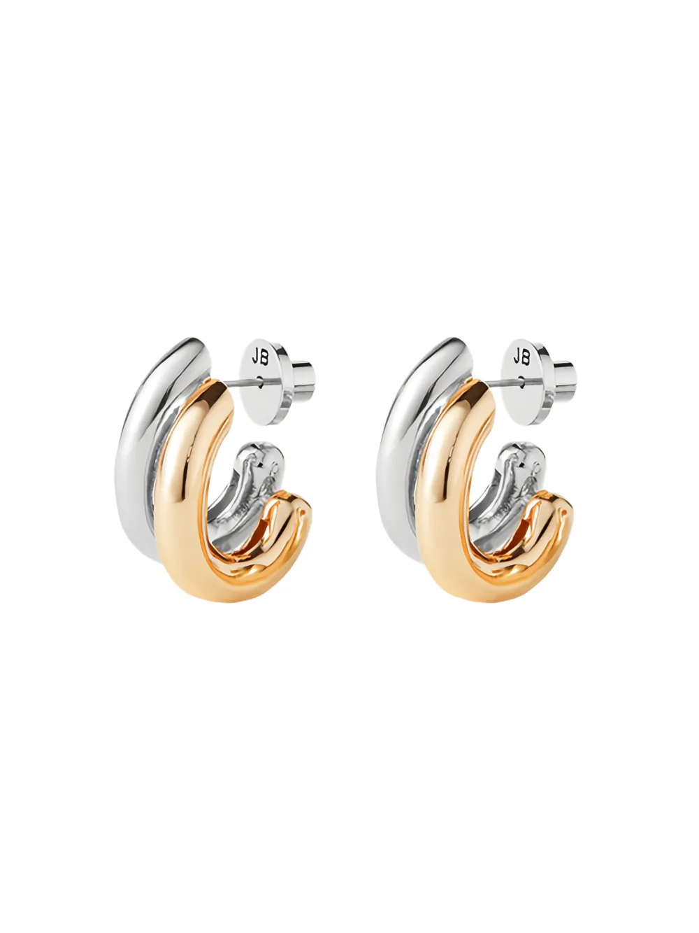 Jenny Bird Florence two-tone earrings - Zilver