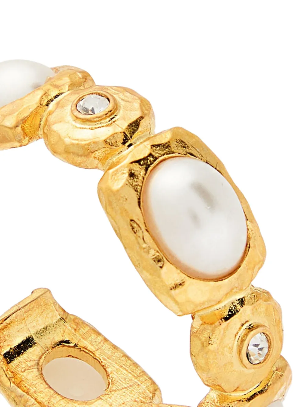 Kenneth Jay Lane Oorbellen verfraaid met imitatieparels - Goud