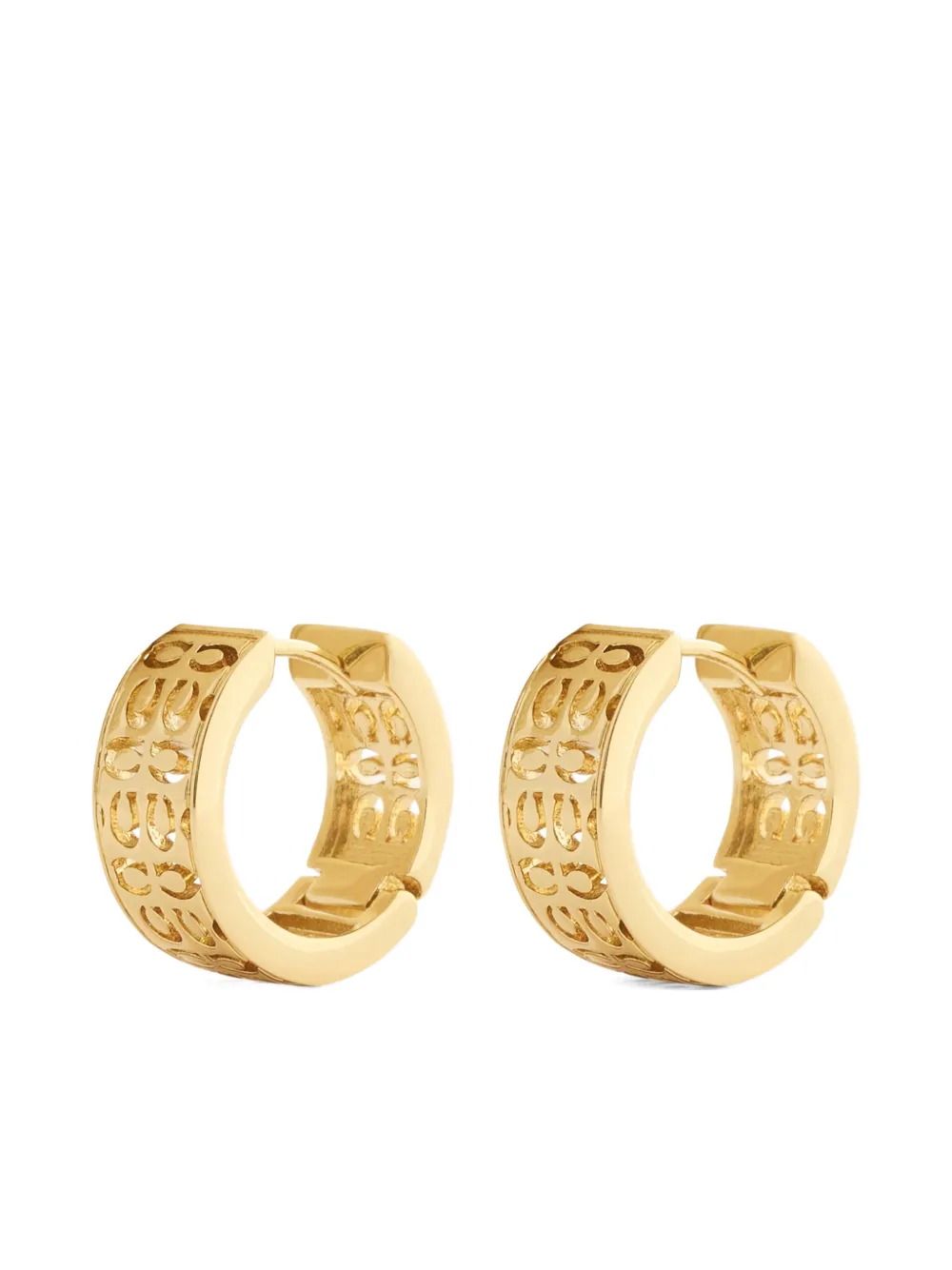 Coach Logo Hoop Earrings In Gold