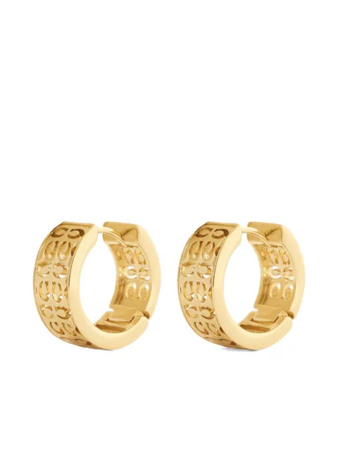Coach logo hoop earrings
