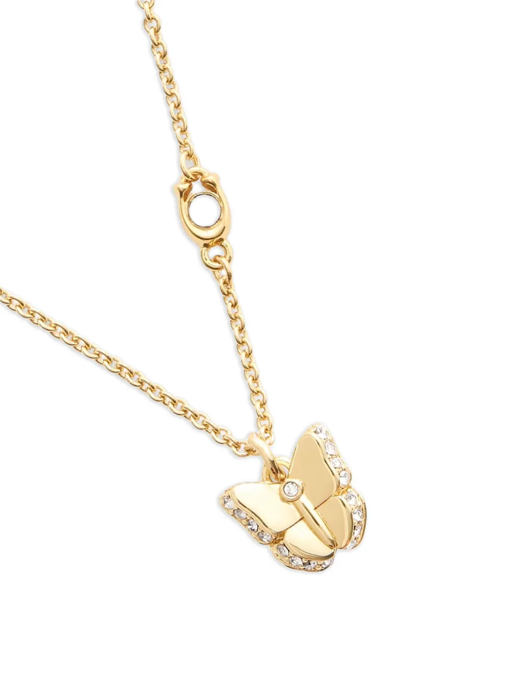  Coach Butterfly-pendant Necklace - Gold 