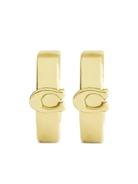 Coach Signature C hoop earrings