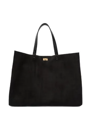 Gucci GGエンブレム ハンドバッグ L | ブラック | FARFETCH JP