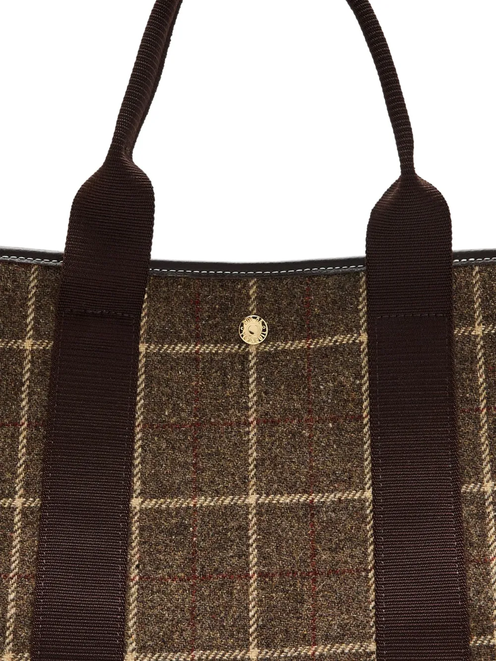 Rue De Verneuil Geruite wollen shopper - Bruin