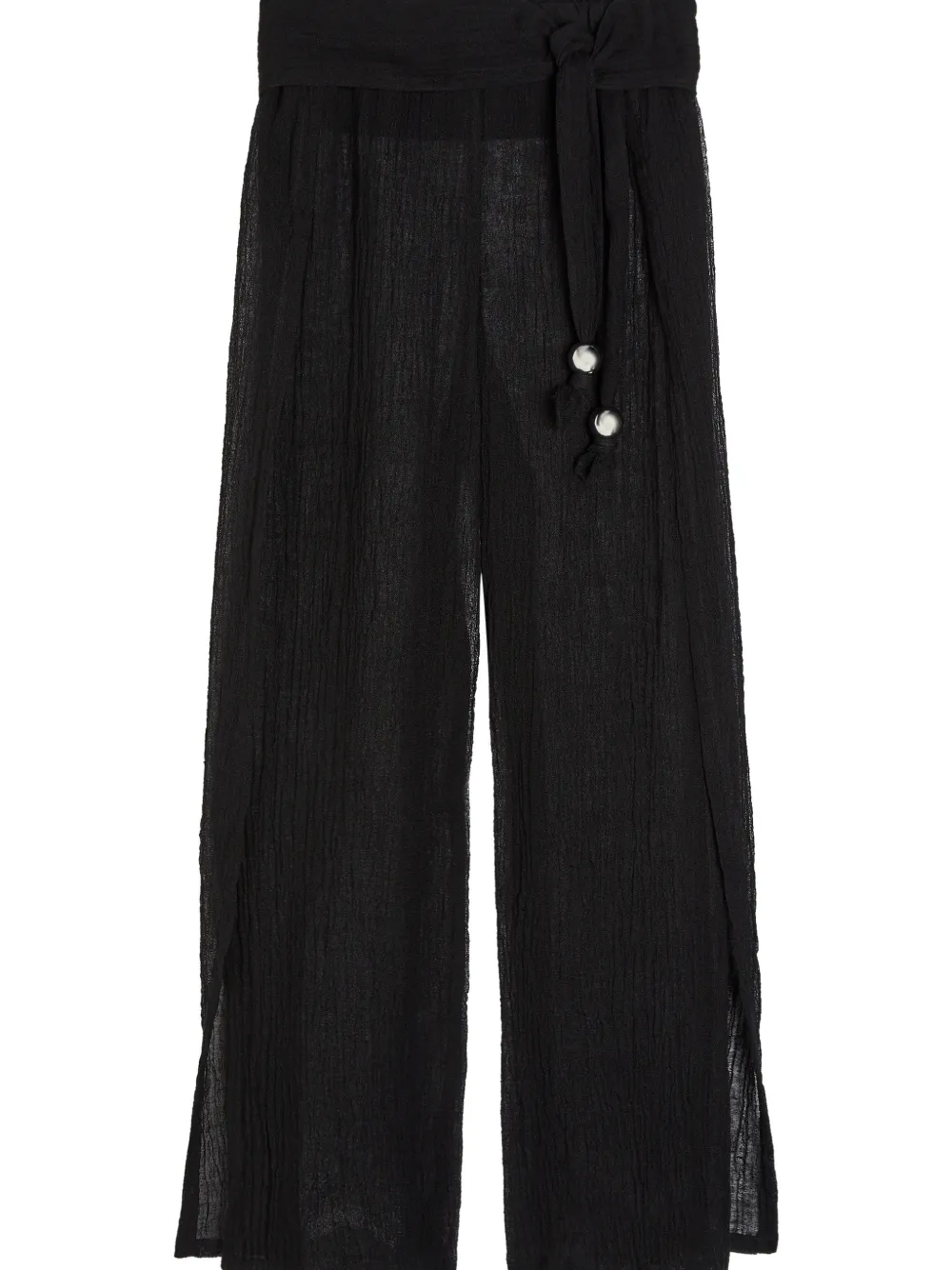 Knot-Detail Split Trousers