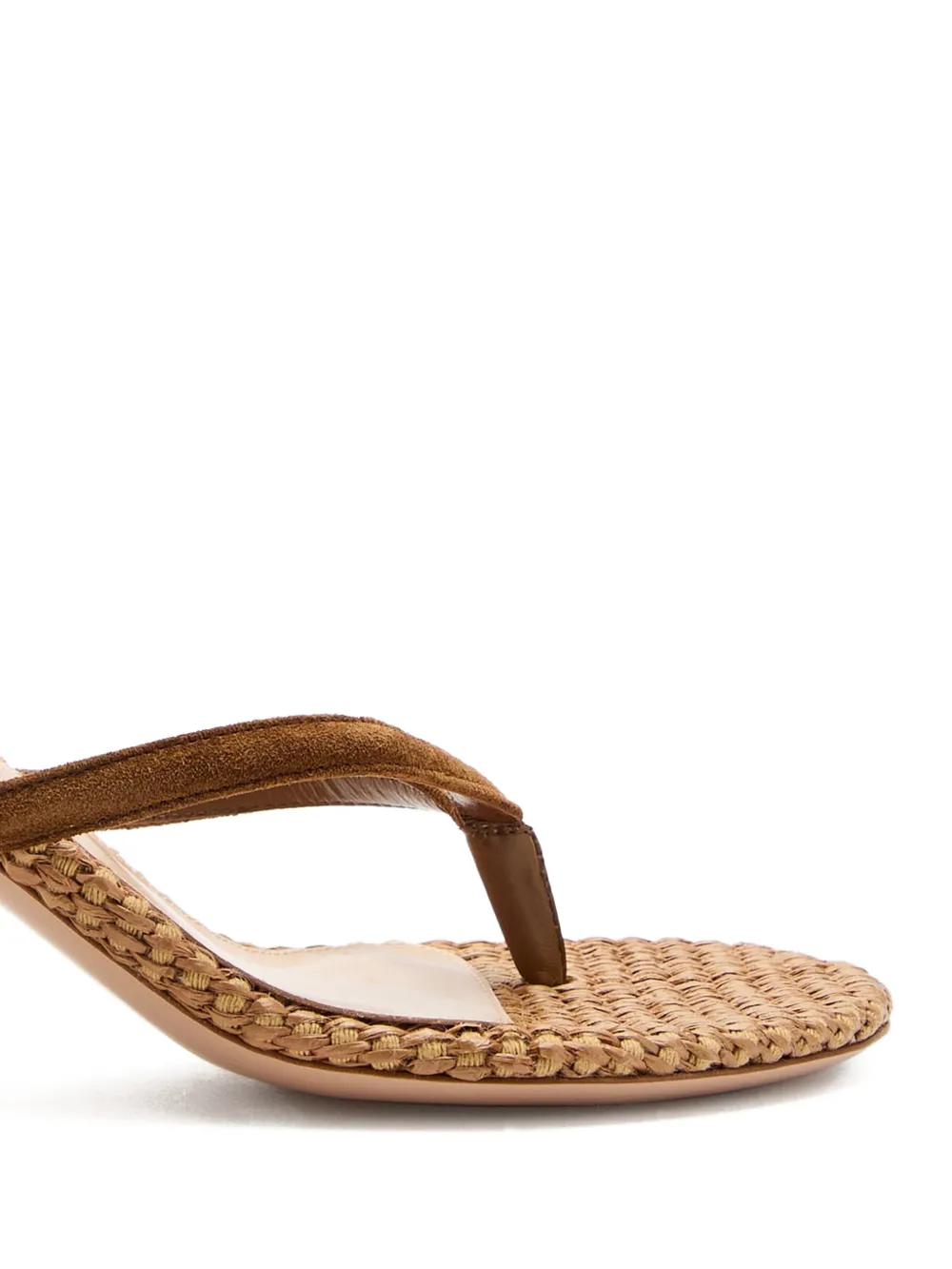 Gianvito Rossi suede woven sandals Beige