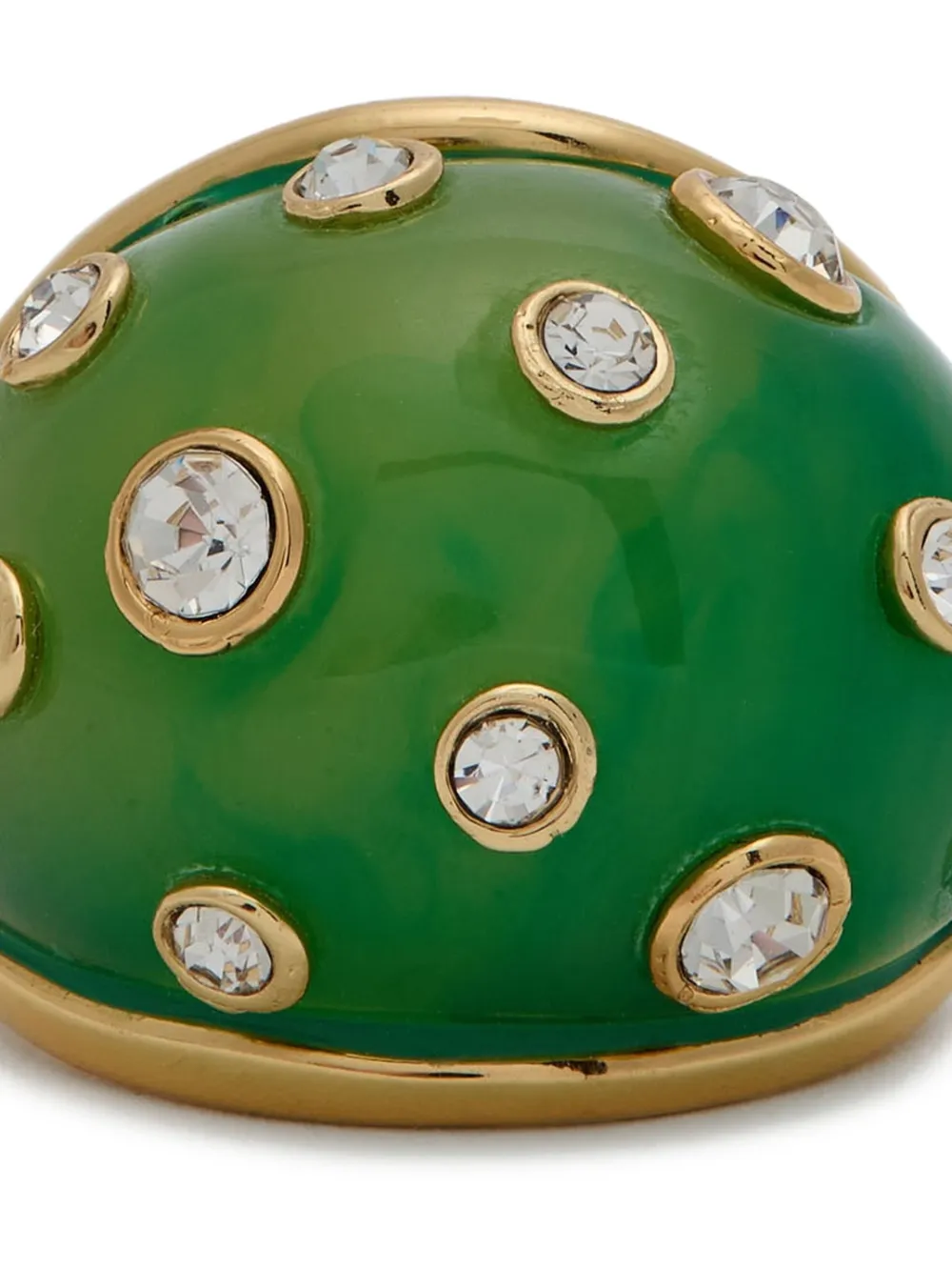 Kenneth Jay Lane Ring verfraaid met kristallen - Goud