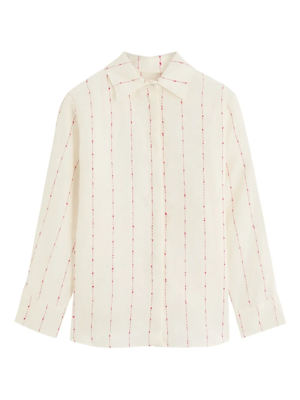 casa raki Laia striped shirt - Neutrals