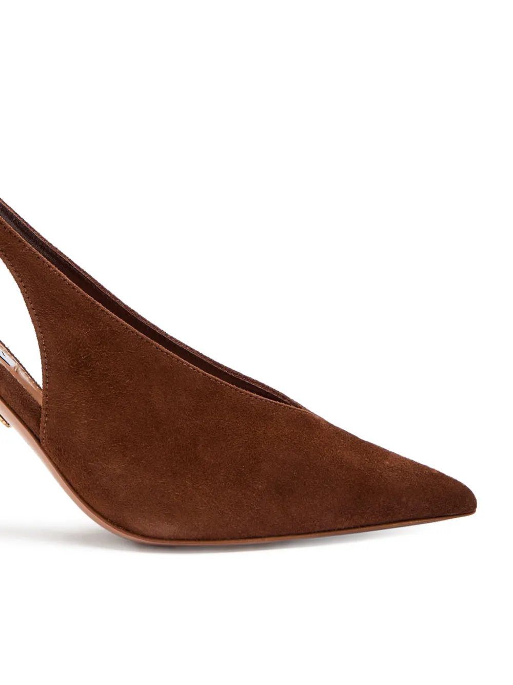 Aquazzura Voltaire slingback pumps met puntige neus Bruin
