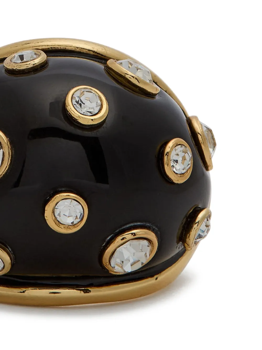 Kenneth Jay Lane Ring verfraaid met kristallen - Zwart