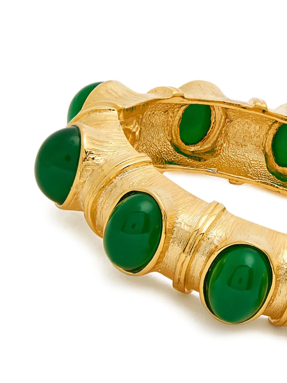 Kenneth Jay Lane Armband met jade-cabochon - Goud
