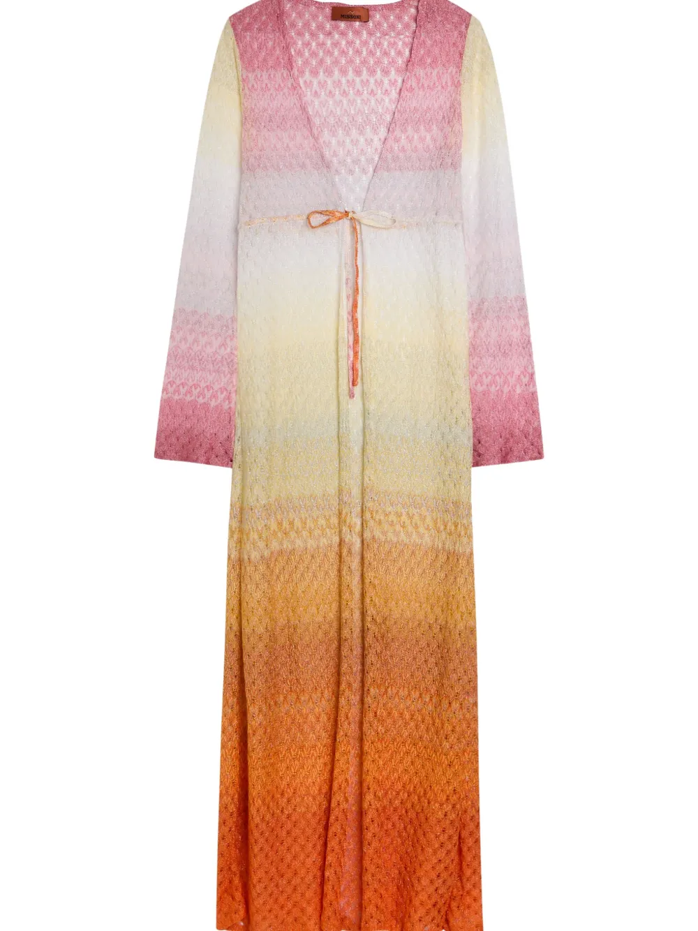 Missoni Wikkeldoek met V-hals Oranje