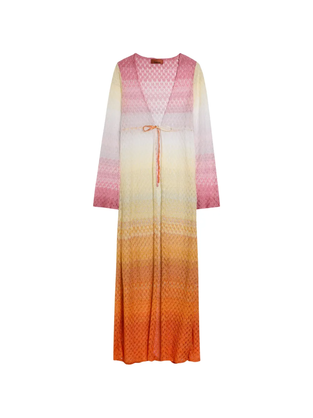 Missoni V-neck tie cover-up - Arancione
