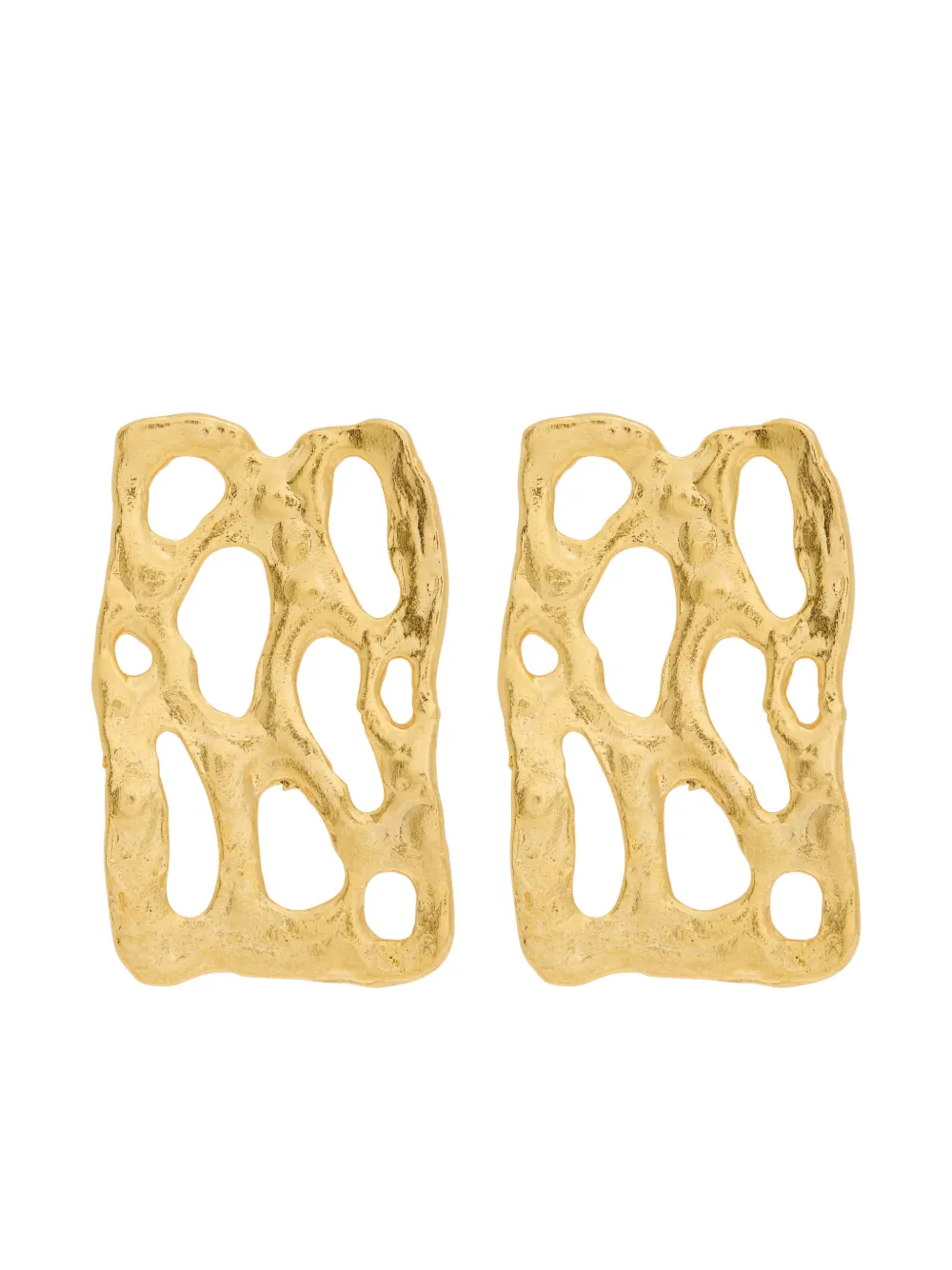 Lynyer mystic embossed geometric earrings - Gold