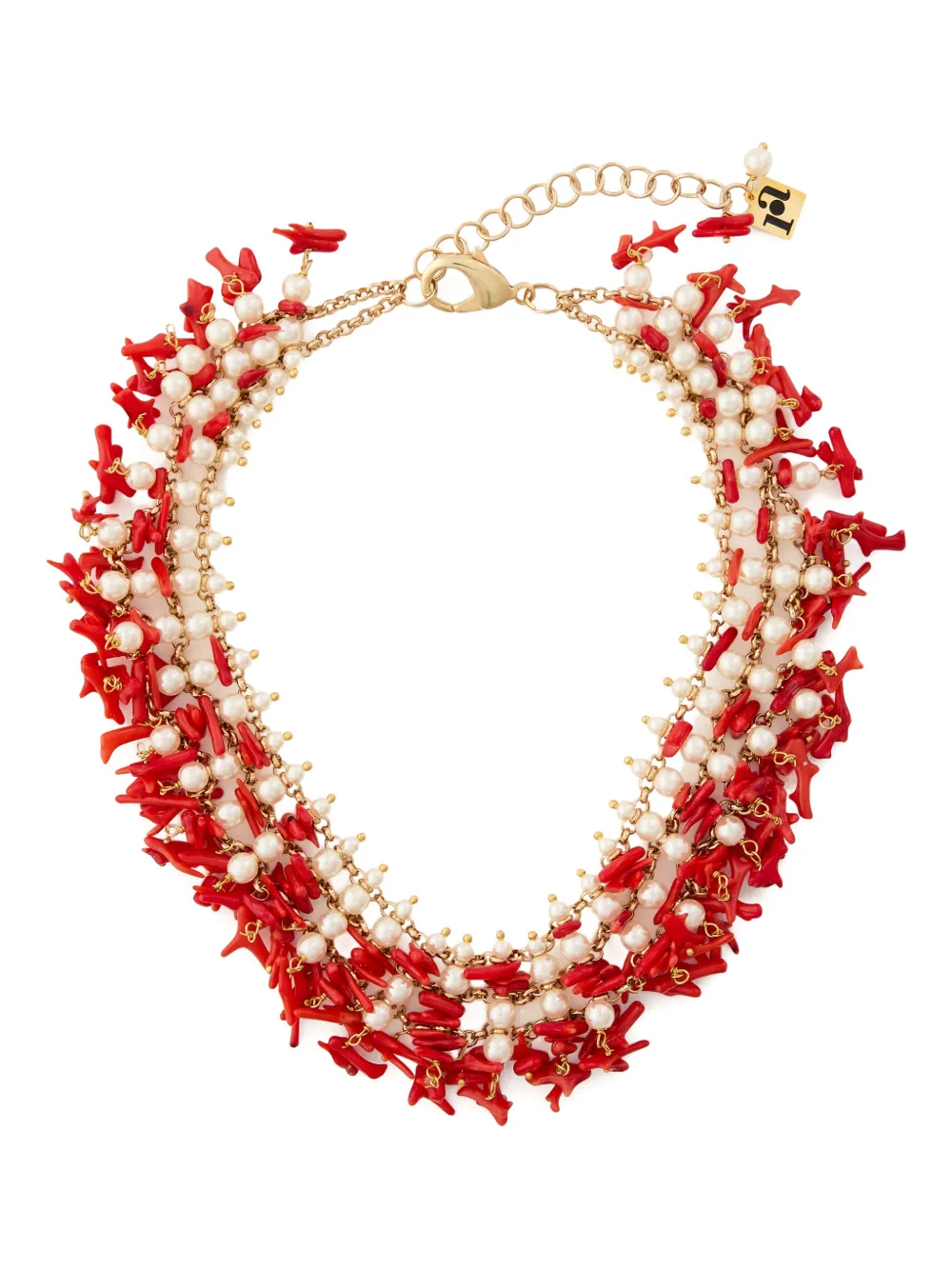 Rosantica coral pearl necklace - Gold