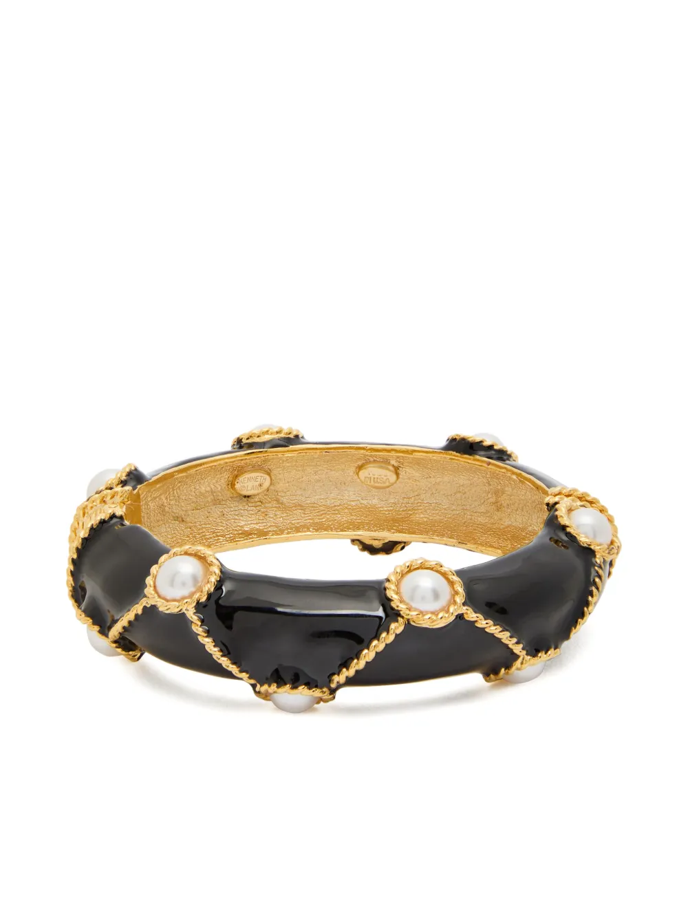 Kenneth Jay Lane Bracciale con dettaglio intrecciato - Oro