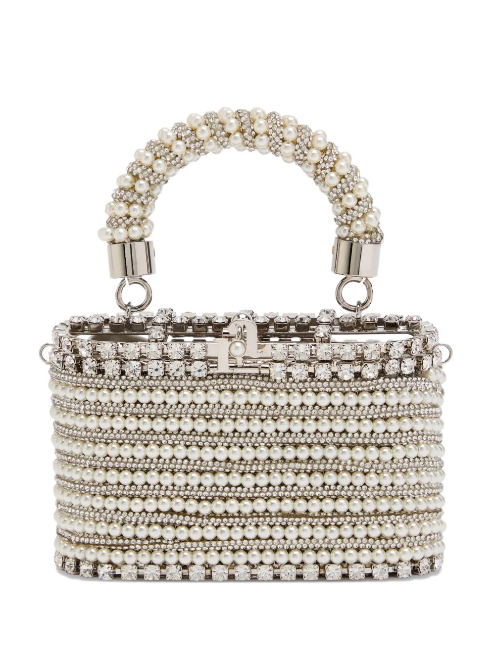 Rosantica mini Holli Libellula embellished-pearl handle bag - Argento