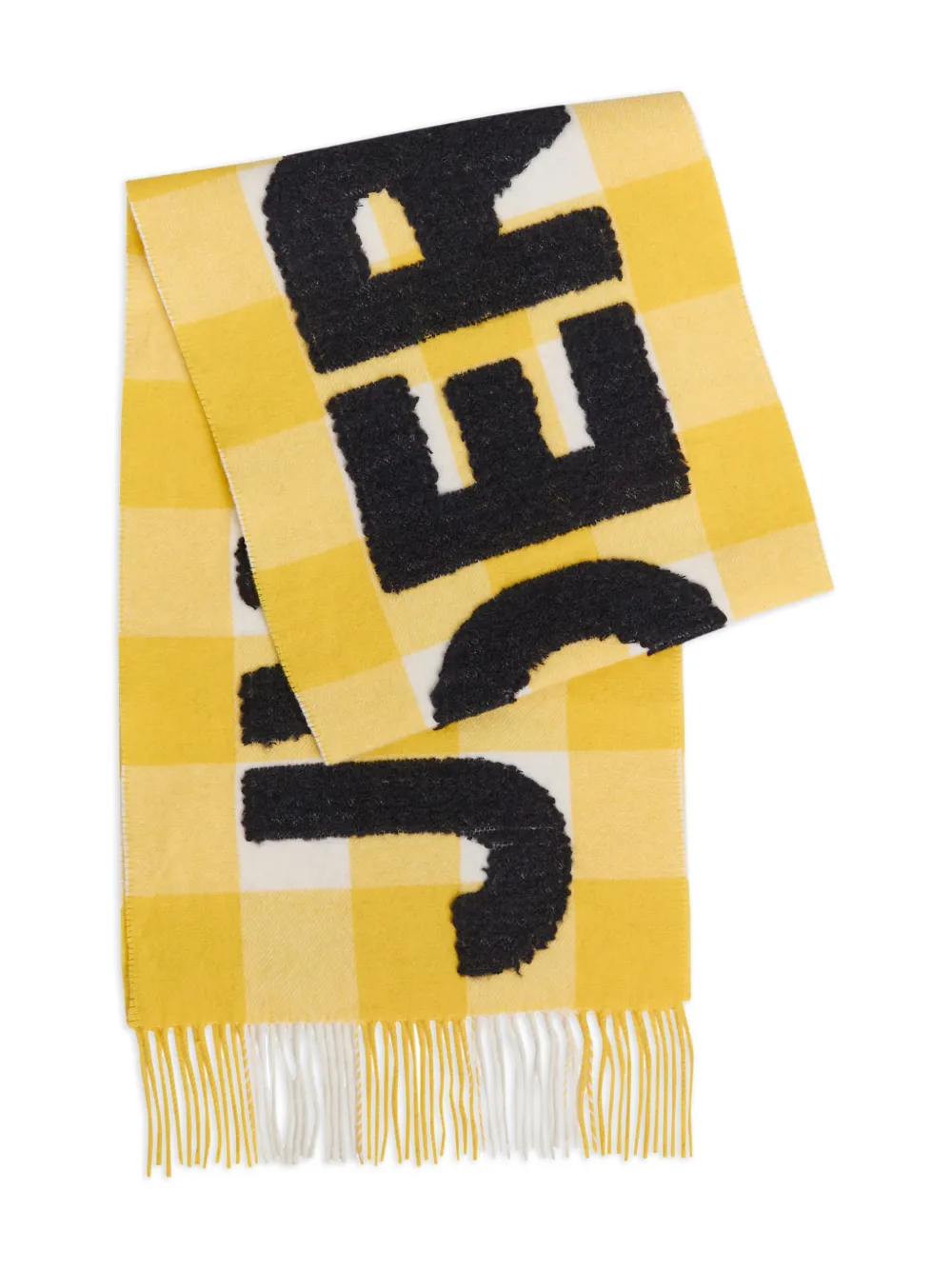 JW Anderson Sciarpa a quadri - Giallo