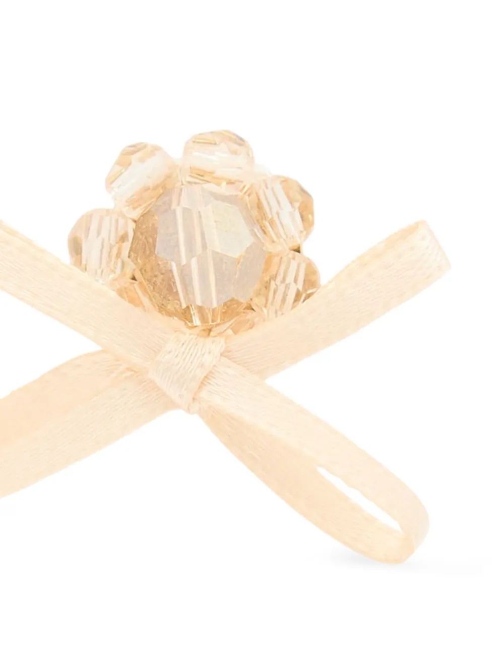 Simone Rocha Oorbellen verfraaid met kristallen - Beige