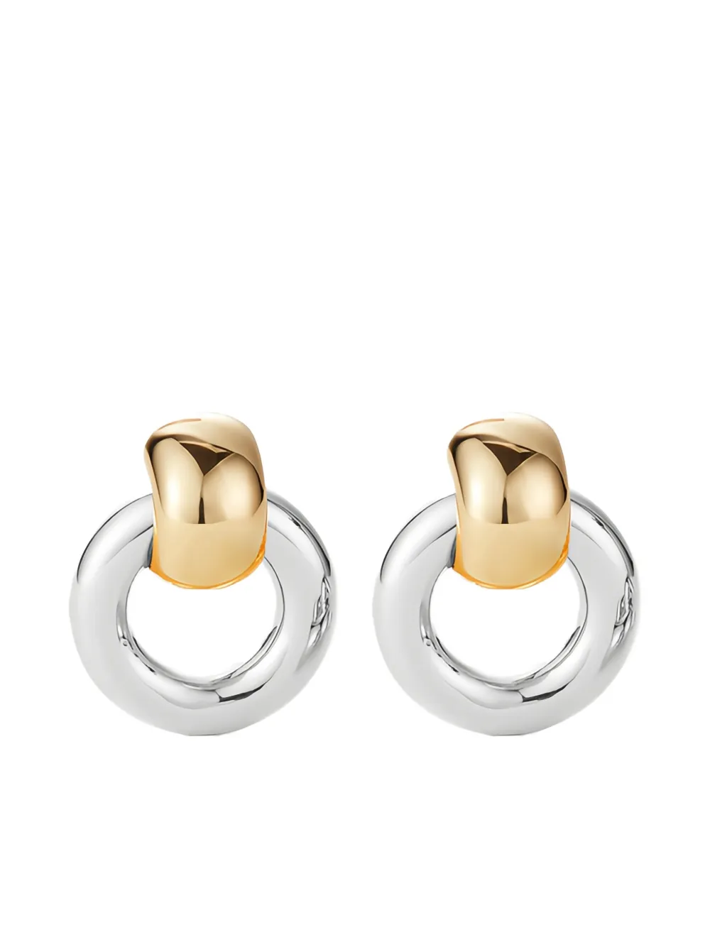 Jenny Bird Mega Faye Knockers two-tone earrings - Argento