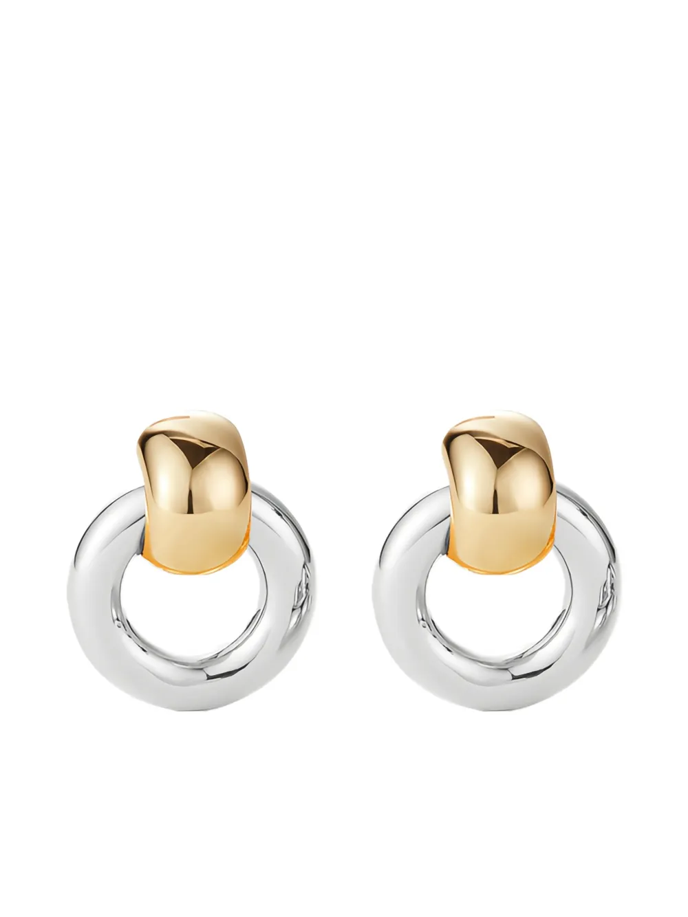 Jenny Bird Mega Faye Knockers two-tone earrings - Zilver