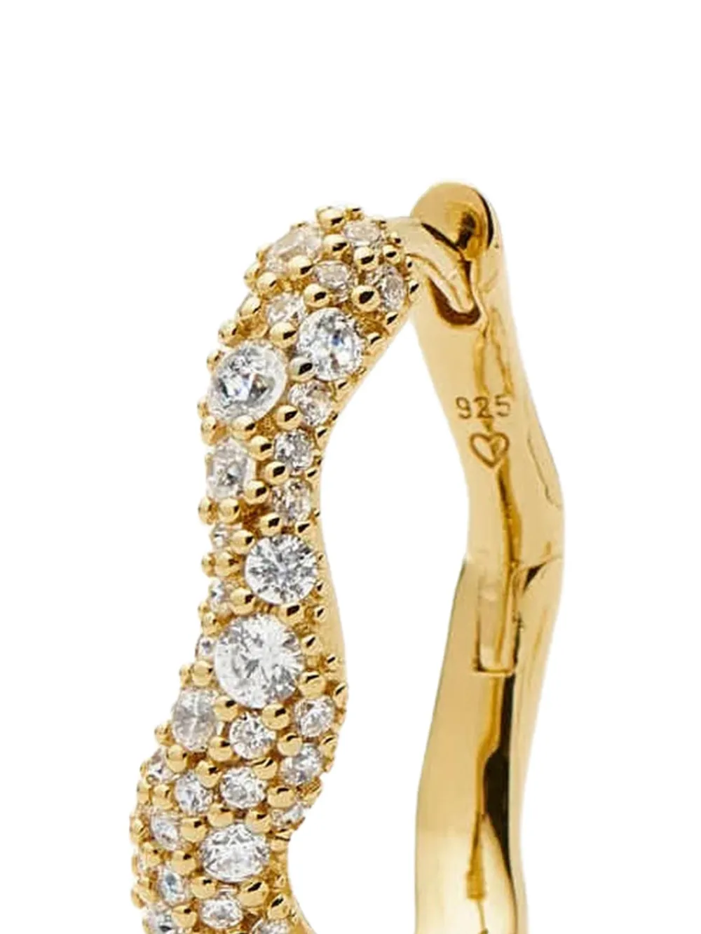 Missoma Molten pav&eacute; kleine oorringen - Goud