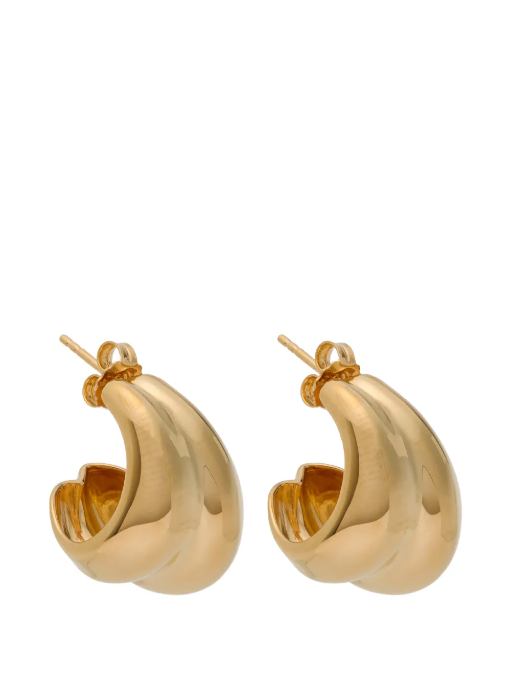 Nina Ricci Curved Earrings In Gold