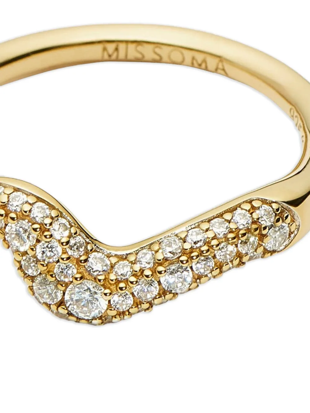 Missoma Molten Snow zirkonia ring - Goud