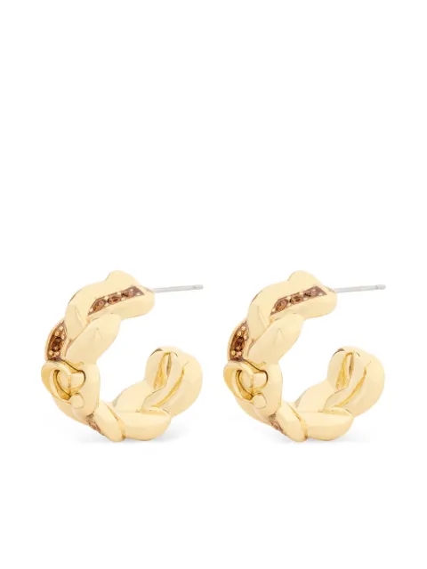 Coach crystal-emellished chain earrings