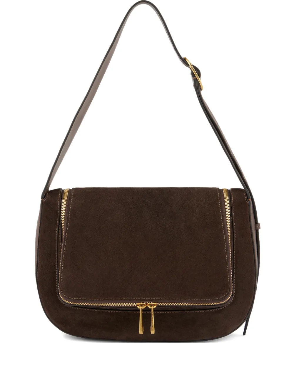Anya Hindmarch Borsa a spalla Vere con zip - Marrone