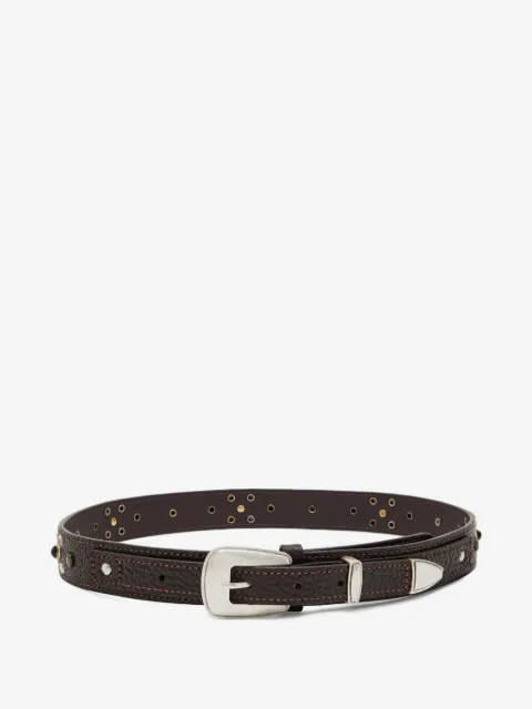 LEMAIRE Western-studs leather belt